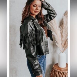 Fringe black jacket